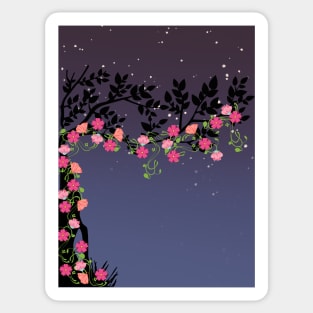 Trees and Flowers Sticker